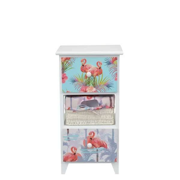 30x58x30 Kommode Mit Flamingo Stoff – Gracelino 3