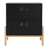 50x55x35 Nachtkommode In Schwarz & Pinie Natur – Caurina 14
