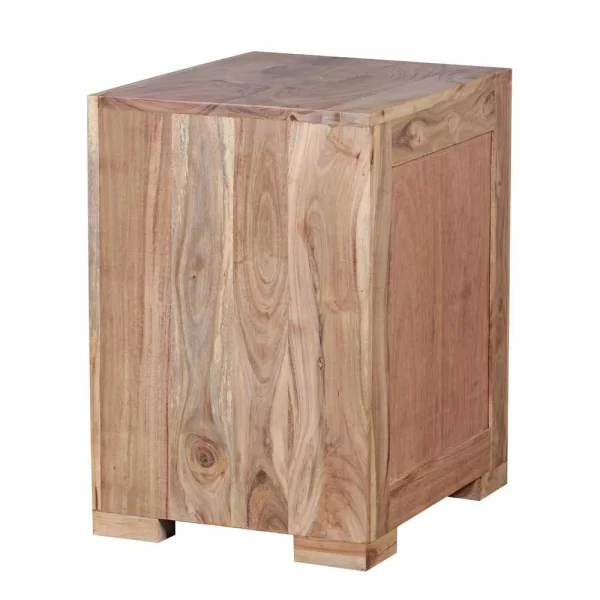 Holz Nachtschränkchen Vislan Mit Schublade Und Schrankfach 5