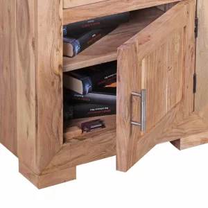 Holz Nachtschränkchen Vislan Mit Schublade Und Schrankfach 18