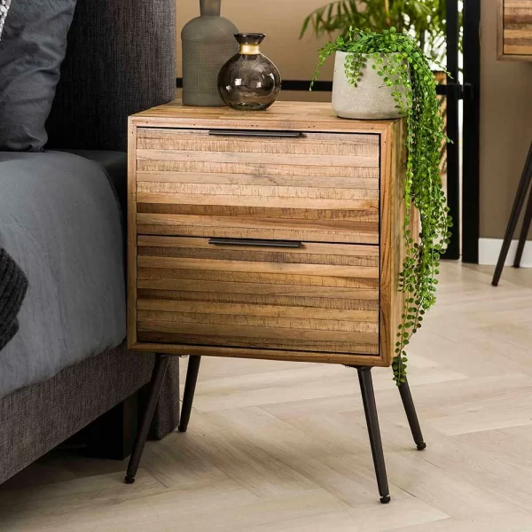 Teak Nachtkommode Mit Bodenfreiheit – Fire 3
