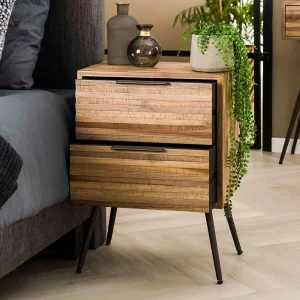 Teak Nachtkommode Mit Bodenfreiheit – Fire 12