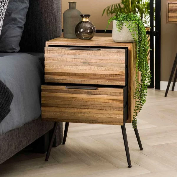 Teak Nachtkommode Mit Bodenfreiheit – Fire 4