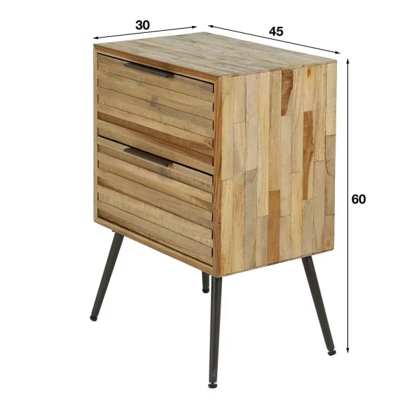Teak Nachtkommode Mit Bodenfreiheit – Fire 6