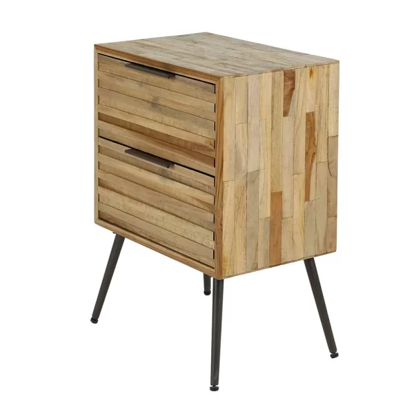 Teak Nachtkommode Mit Bodenfreiheit – Fire 1