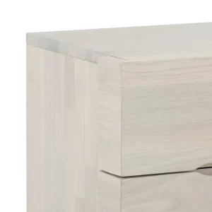 Wildeiche Nachtschrank Slobozia In Weiß Geölt 10