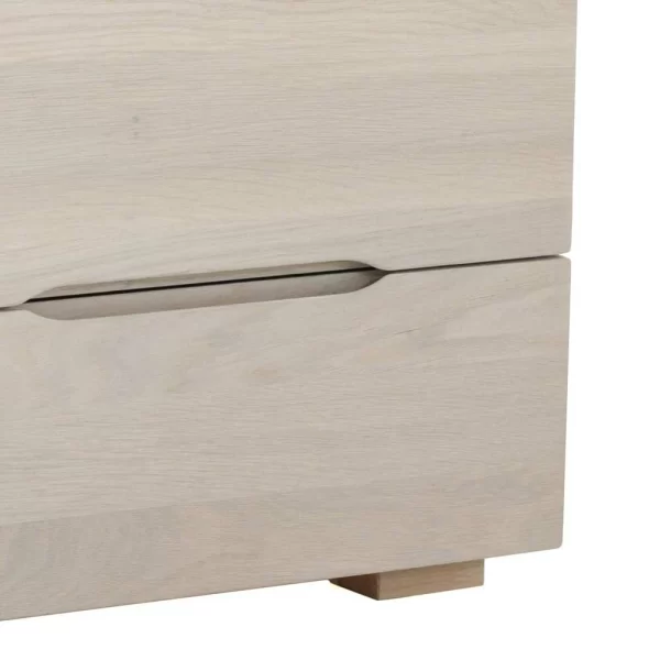 Wildeiche Nachtschrank Slobozia In Weiß Geölt 5